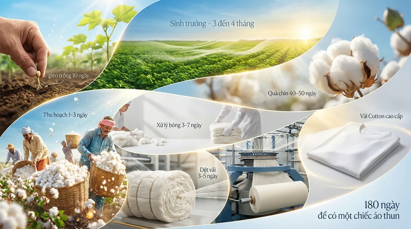 Hành Trình Từ Hạt Bông Đến Sản Phẩm Cotton Cao Cấp