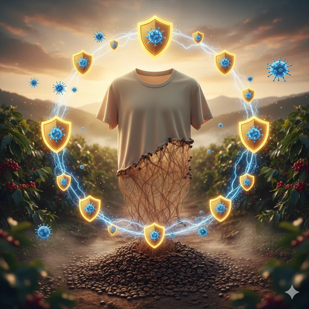 Sợi cà phê – Từ tách cà phê thành áo thể thao